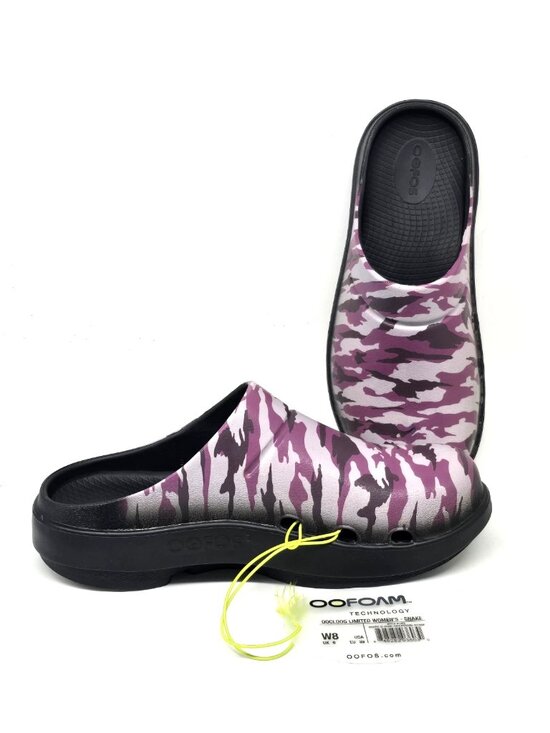 OOFOS Shoes - OOFOS OOcloog Limited Edition Purple Camo Clogs Women's Size 8 Unisex